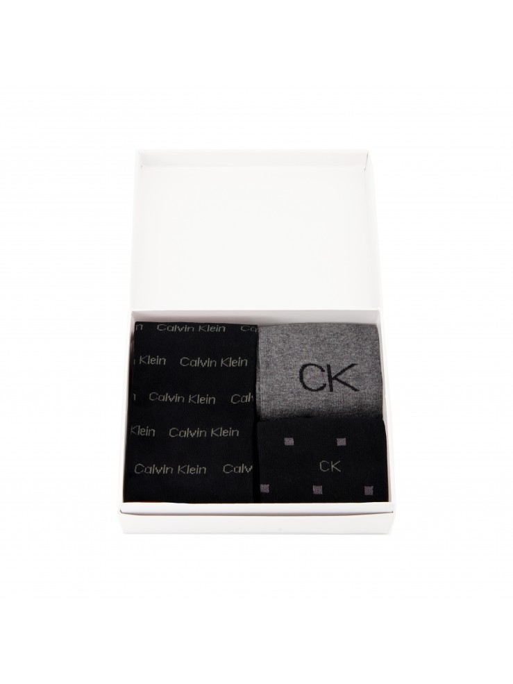 Дамски чорапи Calvin Klein 701224118001 BLACK 3 чифта в кутия