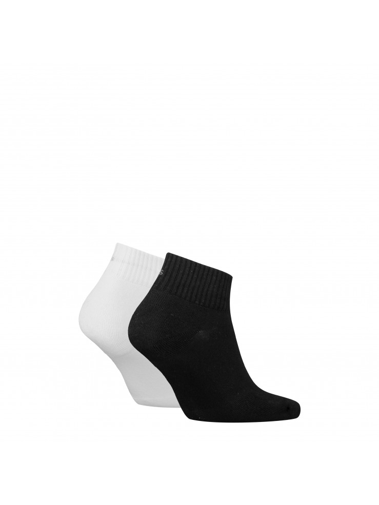 Дамски къси чорапи Calvin Klein 701225317 001 BLACK/WHITE 2 чифта
