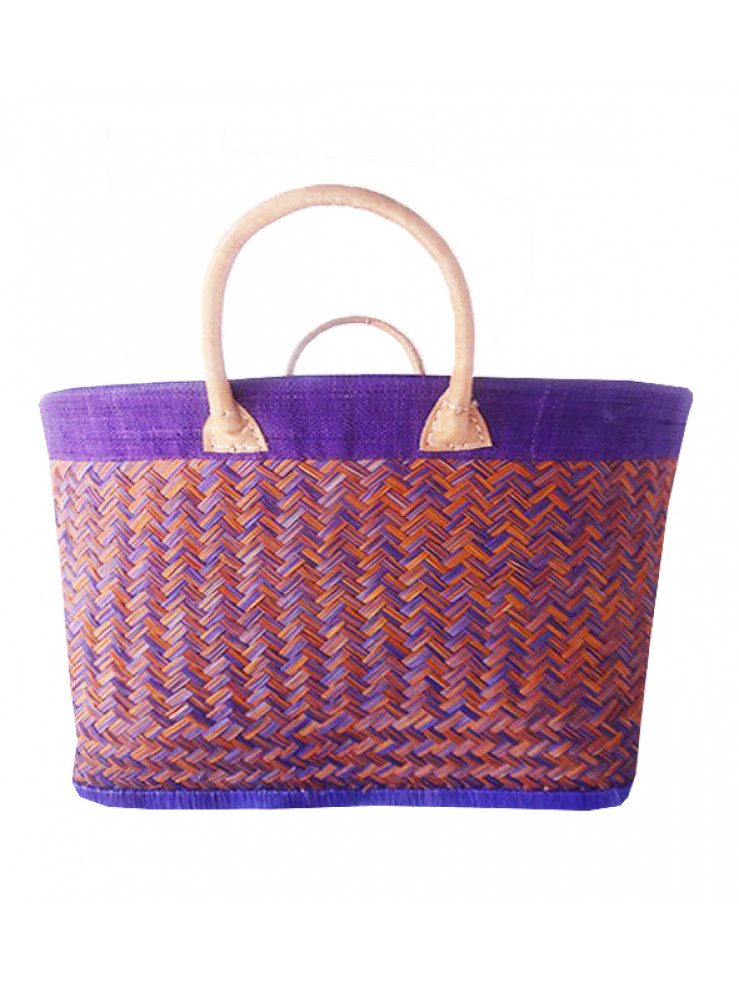 Плажна плетена чанта LE COMPTOIR DE LA PLAGE ANTALY Prune Basket