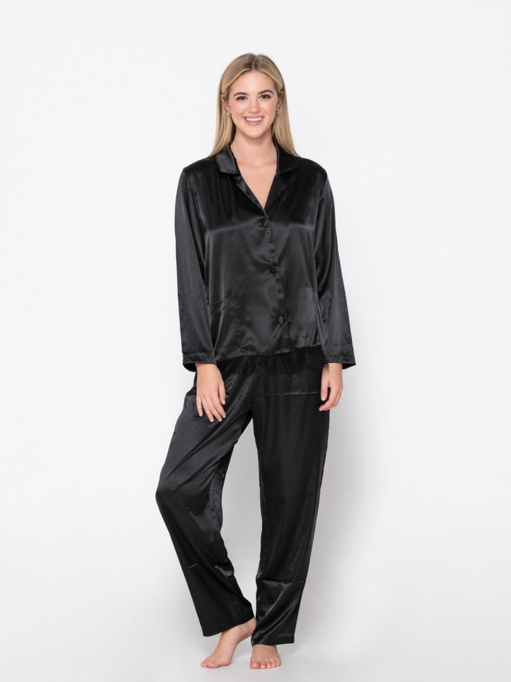 Комплект дамска пижама Luna 82005 BLACK pyjama set