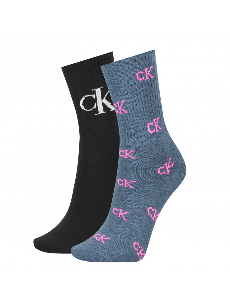 Дамски къси чорапи Calvin Klein 100004507003 denim 2 чифта в опаковка