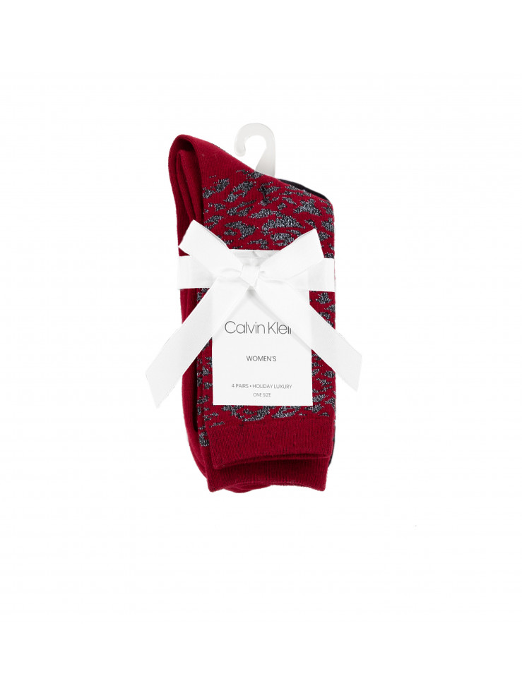 Дамски чорапи Calvin Klein 100004533003 burgund 4 чифта в пакет
