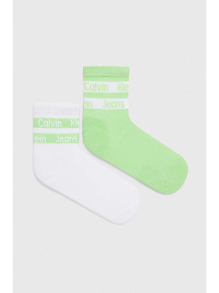 Къси дамски чорапи Calvin Klein 701223143 003 lime 2 чифта