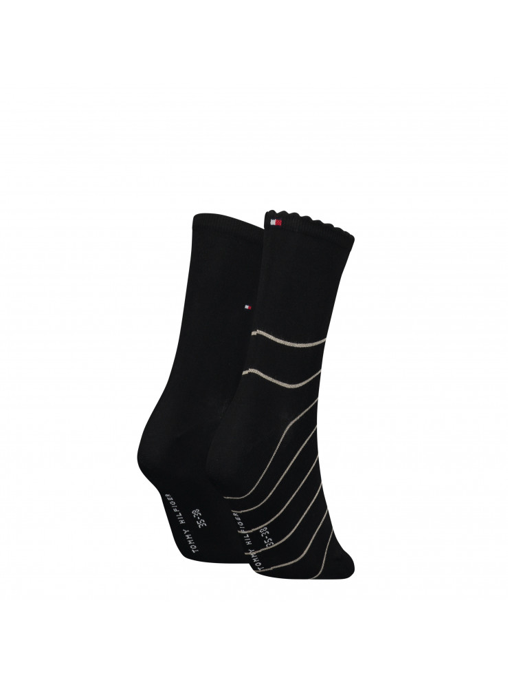 Къси дамски чорапи Tommy Hilfiger 701220252 002 BLACK 2 чифта