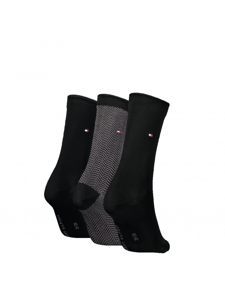 Дамски къси чорапи Tommy Hilfiger 701224920 002 black 39/42 3 чифта