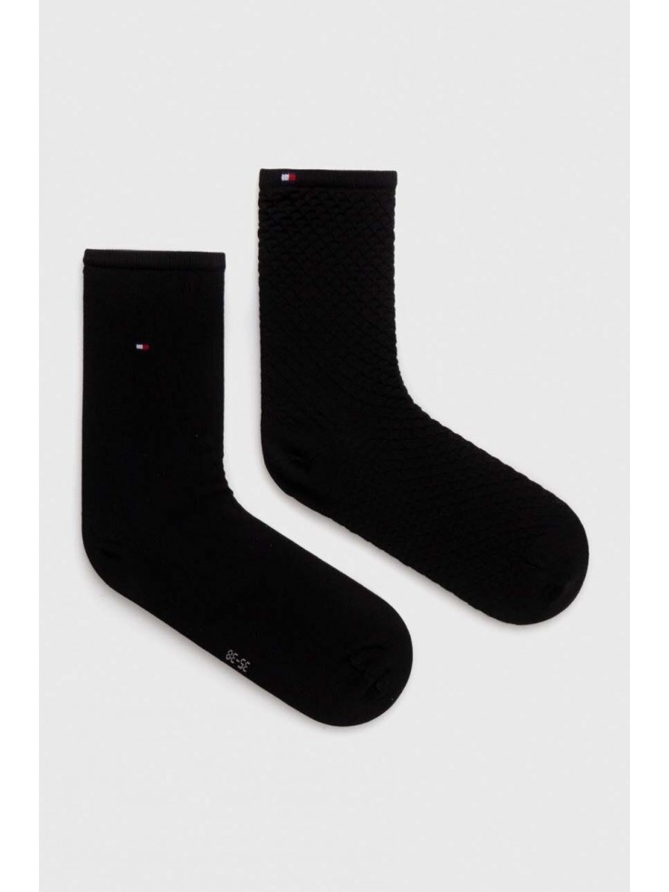 Дамски чорапи Tommy Hilfiger 701227563 001 black 35/38 2 чифта