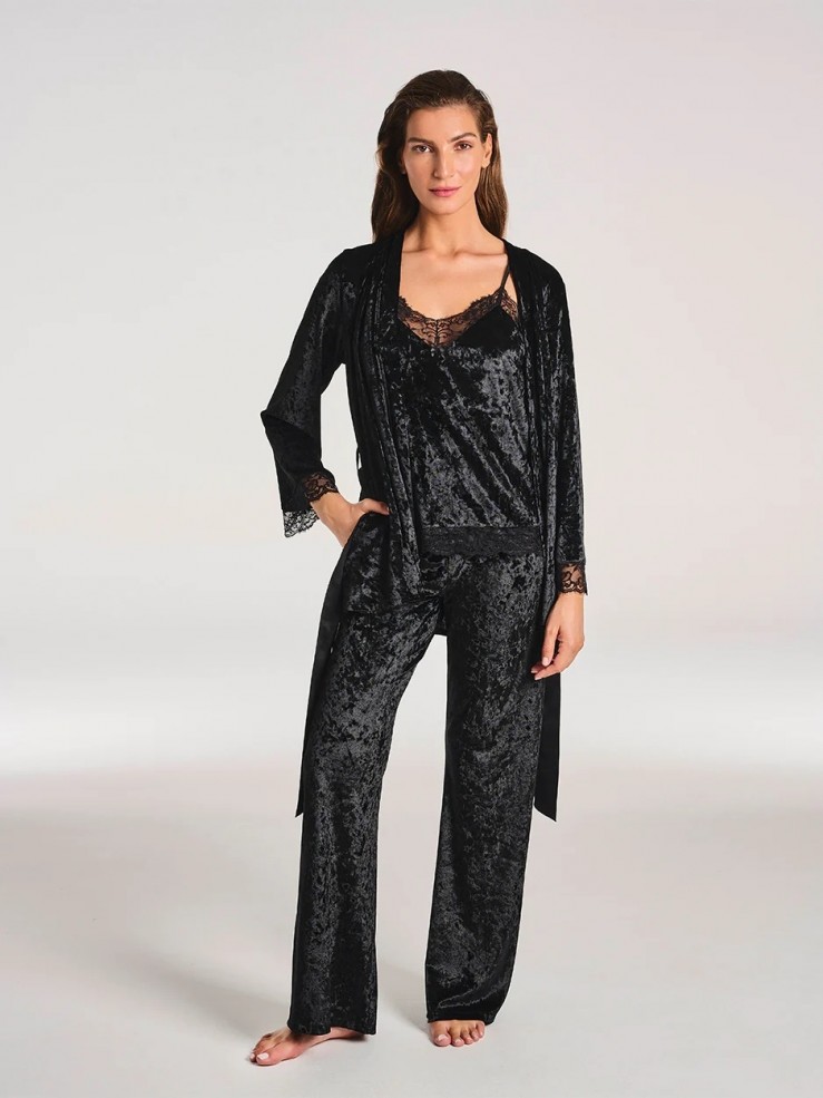 Комплект дамска пижама Lida от 3 части 3373 BLACK  SET PJ