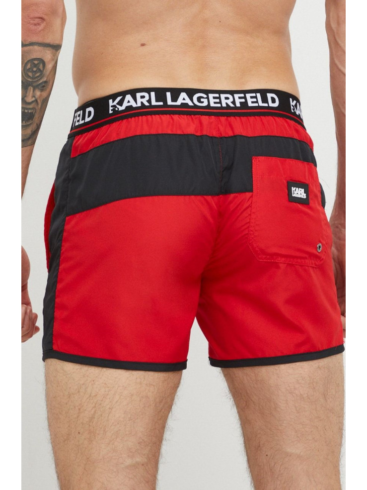 Мъжки бански-шорти Karl Lagerfeld KL22MBS07 RED SWIM
