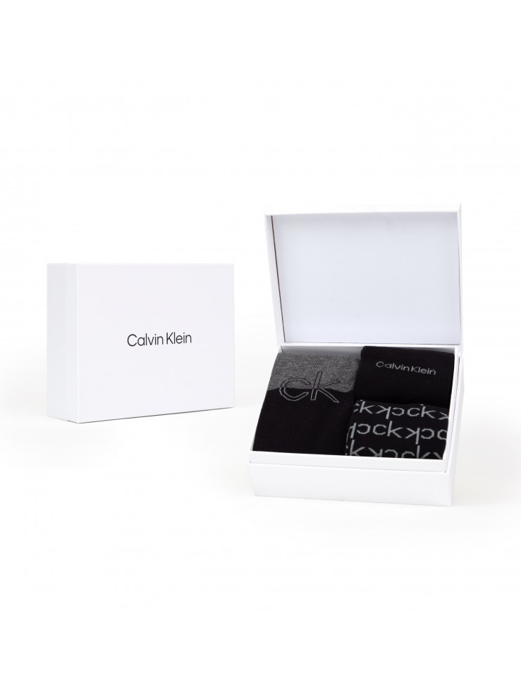 Мъжки чорапи Calvin Klein 100004543001 black 3 чифта в кутия