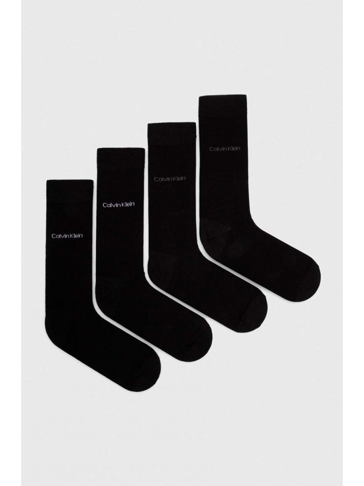 Мъжки чорапи Calvin Klein 701224106 001 4 чифта в кутия Black