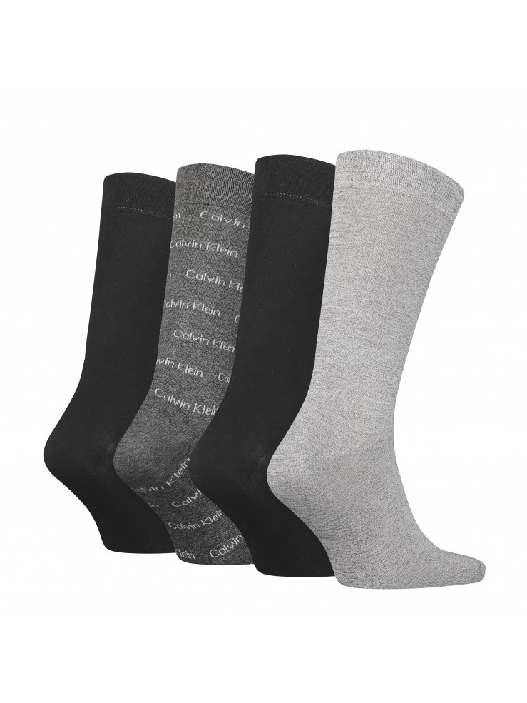 Мъжки чорапи Calvin Klein 701224108 001 4 чифта в кутия Black