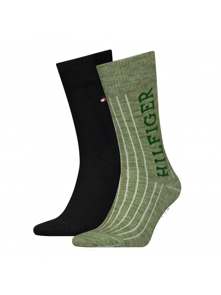 Мъжки чорапи Tommy Hilfiger 701224900 004 army 43/46 2 чифта