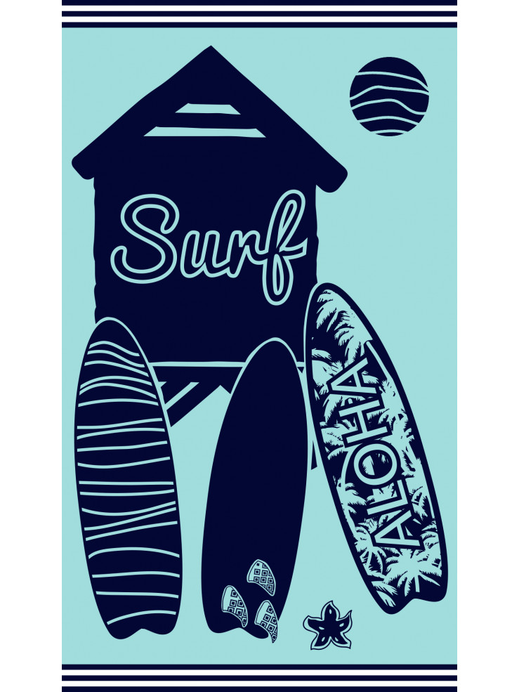 Плажна хавлия LE COMPTOIR DE LA PLAGE FUNSURF Surfsport100x175
