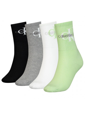 Комплект дамски чорапи Calvin Klein 701219844002 green 4 чифта в кутия