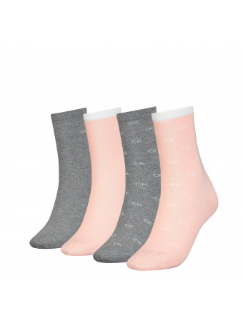 Дамски чорапи Calvin Klein 701219850003 pink 4 чифта