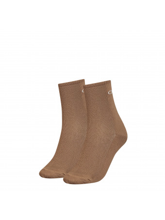 Дамски къси чорапи Calvin Klein 701219861003 brown 2 чифта