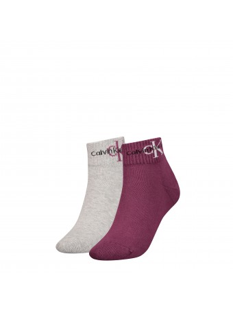 Дамски къси чорапи Calvin Klein 701225317 003 PURPLE 2 чифта 