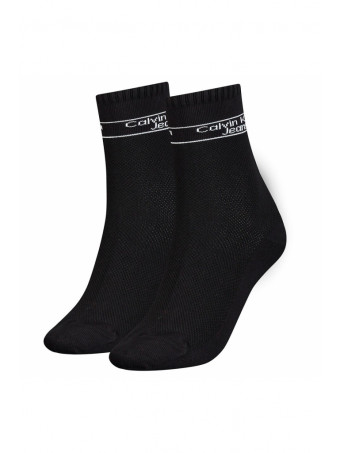 Дамски къси чорапи Calvin Klein 701219853001 black 2 чифта