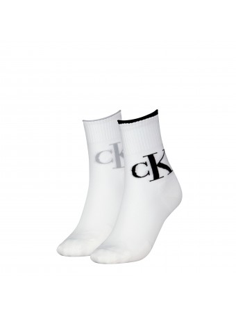 Дамски къси чорапи Calvin Klein 701226663 001 2 чифта Wh/Blk