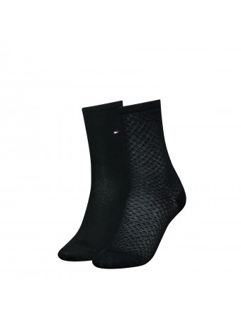 Дамски чорапи Tommy Hilfiger 701227563 001 black 35/38 2 чифта