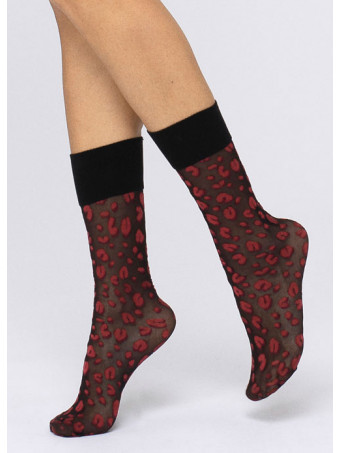 Дамски къси чорапи Pierre Mantoux  DIANA NERO/ROSSO U