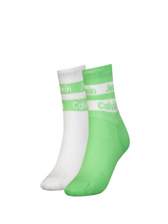 Къси дамски чорапи Calvin Klein 701223143 003 lime 2 чифта
