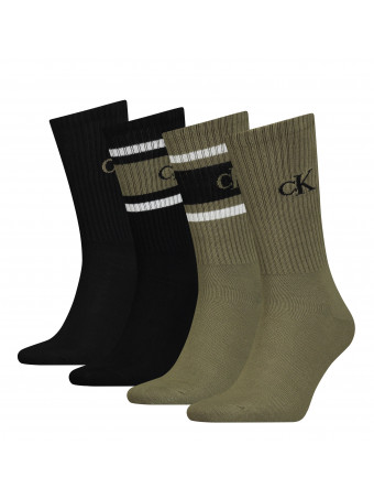 Мъжки чорапи Calvin Klein 701219837002 olive 4 чифта в кутия