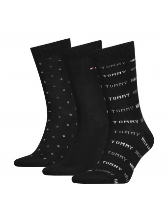 Мъжки чорапи Tommy Hilfiger 701220147 002 BLACK 43/46 3 чифта