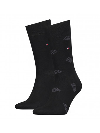 Мъжки чорапи Tommy Hilfiger 701220238 004 BLACK 43/46 2 чифта