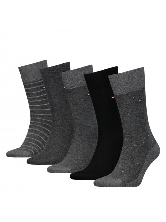 Мъжки чорапи Tommy Hilfiger 701224442 003 dgrey 39/42 5 чифта в кутия