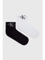 Дамски къси чорапи Calvin Klein 701225317 001 BLACK/WHITE 2 чифта