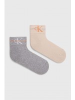 Къси дамски чорапи Calvin Klein 701225317 002 ORANGE/GREY 2 чифта