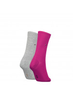 Дамски къси чорапи Tommy Hilfiger 371221090 magenta-grey 39/42 2 чифта