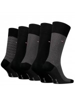 Мъжки чорапи Tommy Hilfiger 701224442 002 black 39/42 5 чифта в кутия