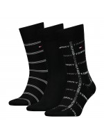 Мъжки чорапи Tommy Hilfiger 701224445 002 black 39/42 3 чифта