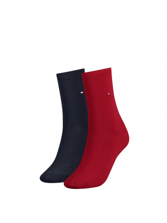 Дамски къси чорапи Tommy Hilfiger 371221684 red-blue 35/38 2 чифта