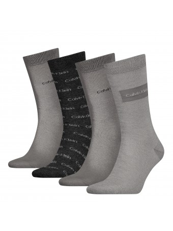 Мъжки чорапи Calvin Klein 701224108 002 4 чифта в кутия GREY