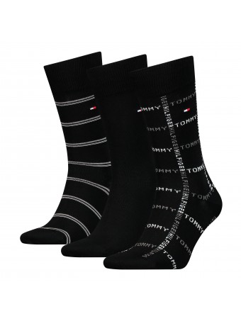 Мъжки чорапи Tommy Hilfiger 701224445 002 black 39/42 3 чифта