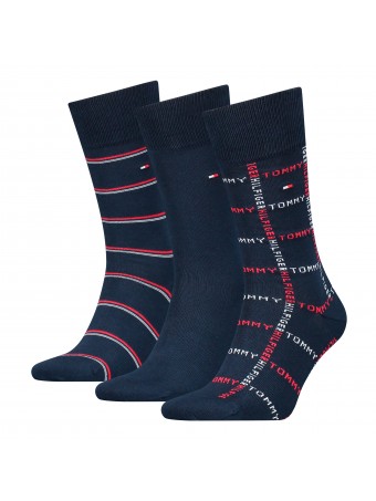 Мъжки чорапи Tommy Hilfiger 701224445 001 navy 43/46 3 чифта